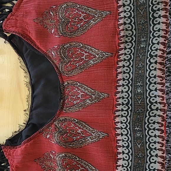 Free People Flaming Hearts Paisley Boho dress Size S - Picture 11 of 16